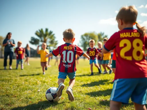 Fotbollströjor för små stjärnskott
